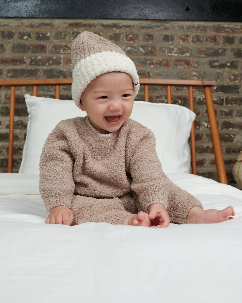 Fuzzy Boxy Lounge Pants - Taupe