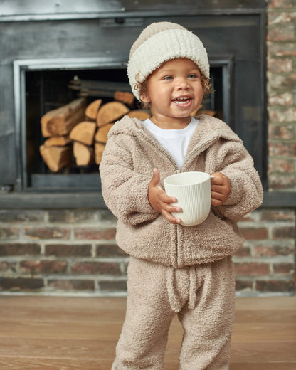 Fuzzy Boxy Lounge Pants - Taupe