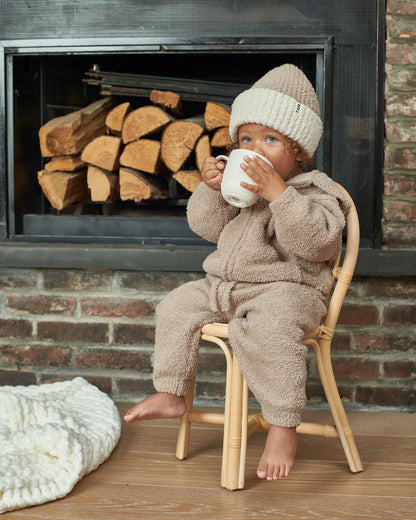 Fuzzy Boxy Lounge Pants - Taupe