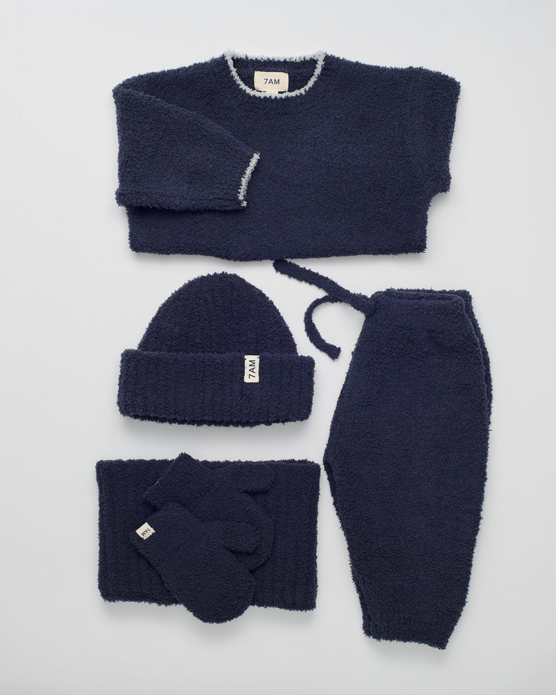 Fuzzy Boxy Sweater Navy