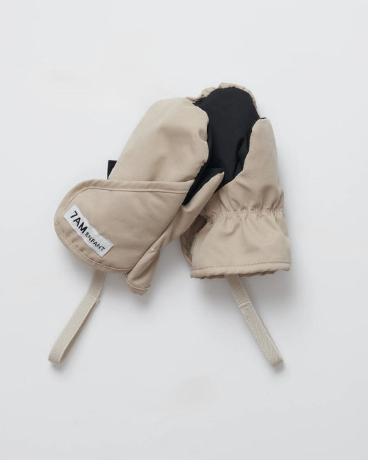 Benji Plush Mittens - Oat