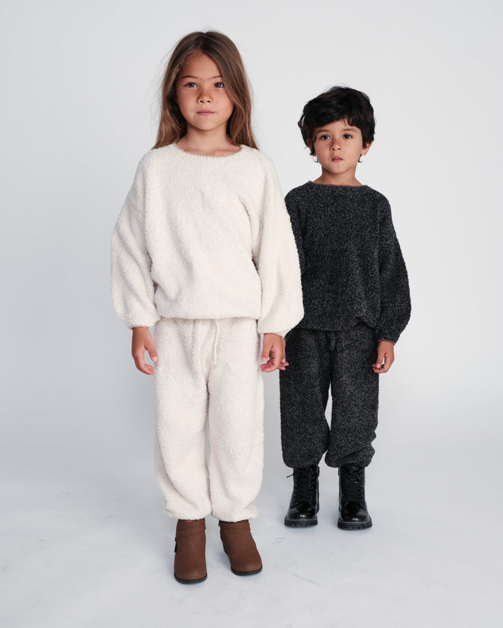 Fuzzy Boxy Lounge Pants - Ecru