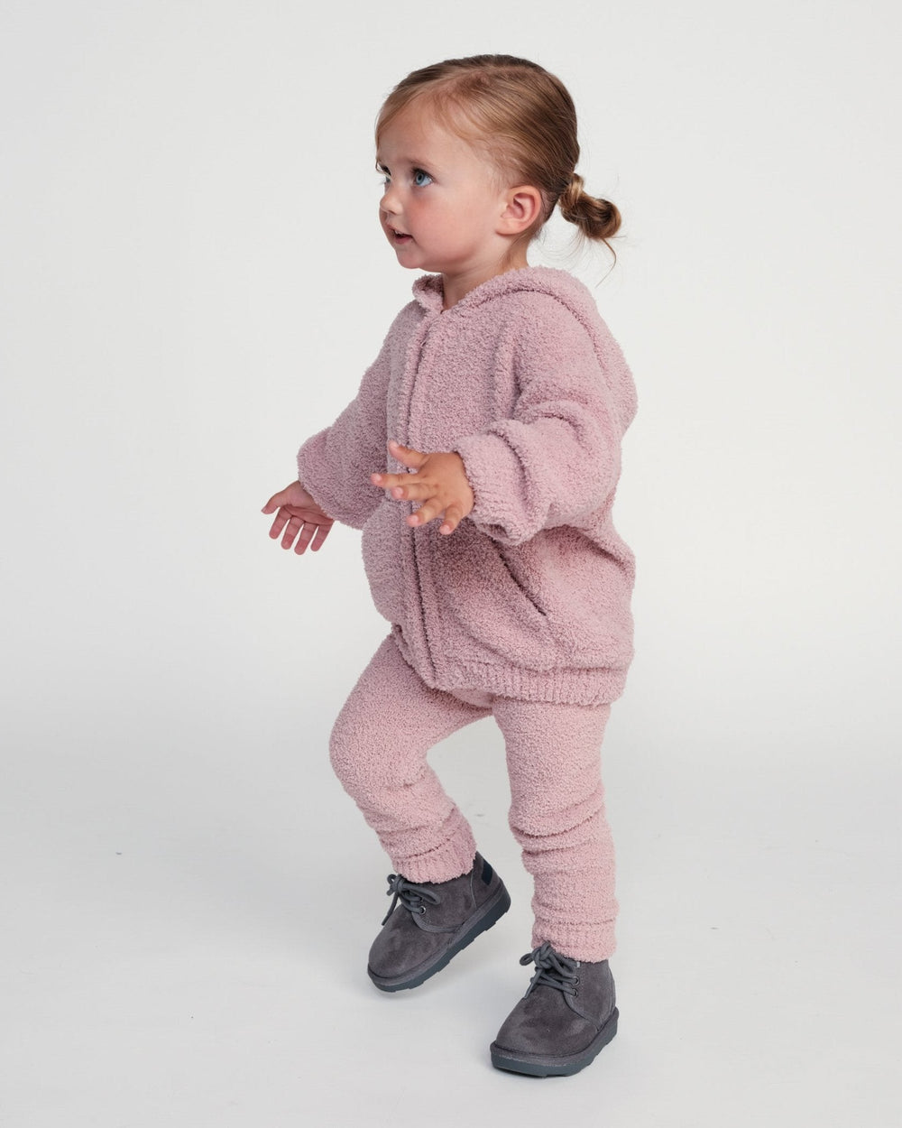 Fuzzy Leggings - Ash Rose