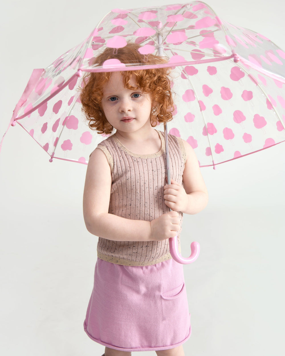 Tula Kid's Umbrella - Rainy Trees Pink