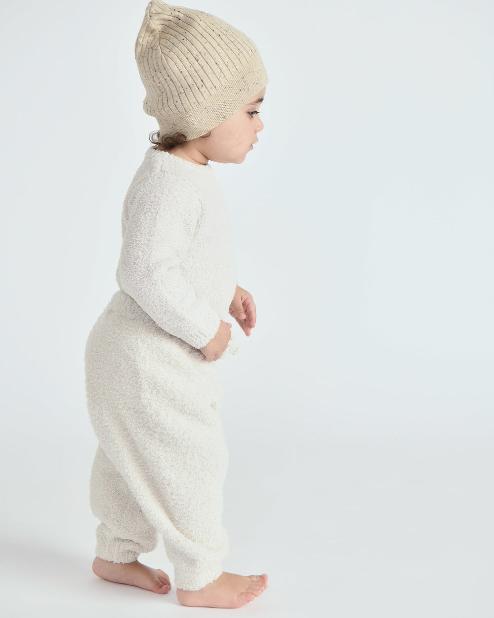 Fuzzy Boxy Lounge Pants - Ecru