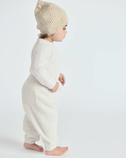 Fuzzy Boxy Lounge Pants - Ecru