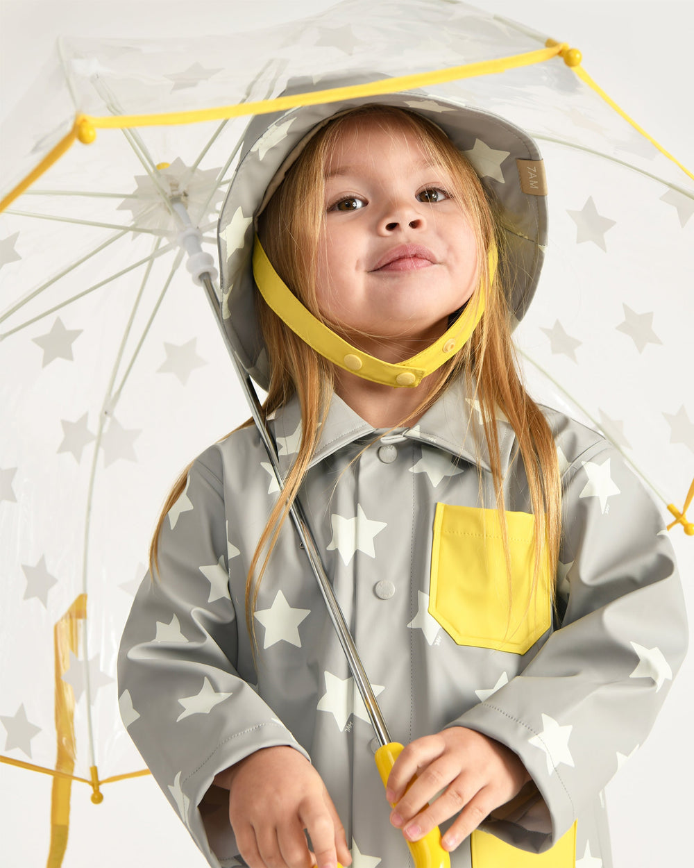 Tula Kid's Umbrella - Rainy Stars White