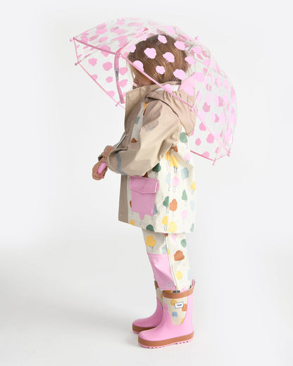 Tula Kid's Umbrella - Rainy Trees Pink