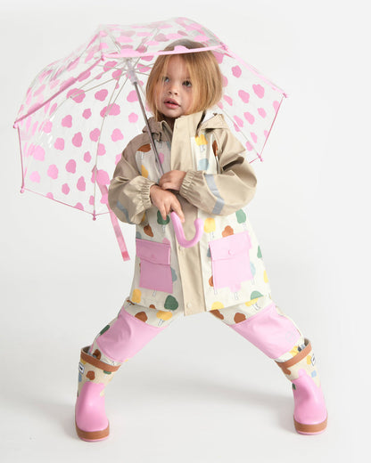 Tula Kid's Umbrella - Rainy Trees Pink