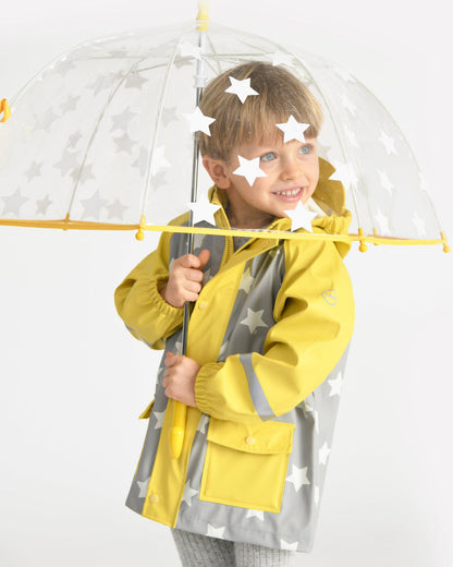 Tula Kid's Umbrella - Rainy Stars White