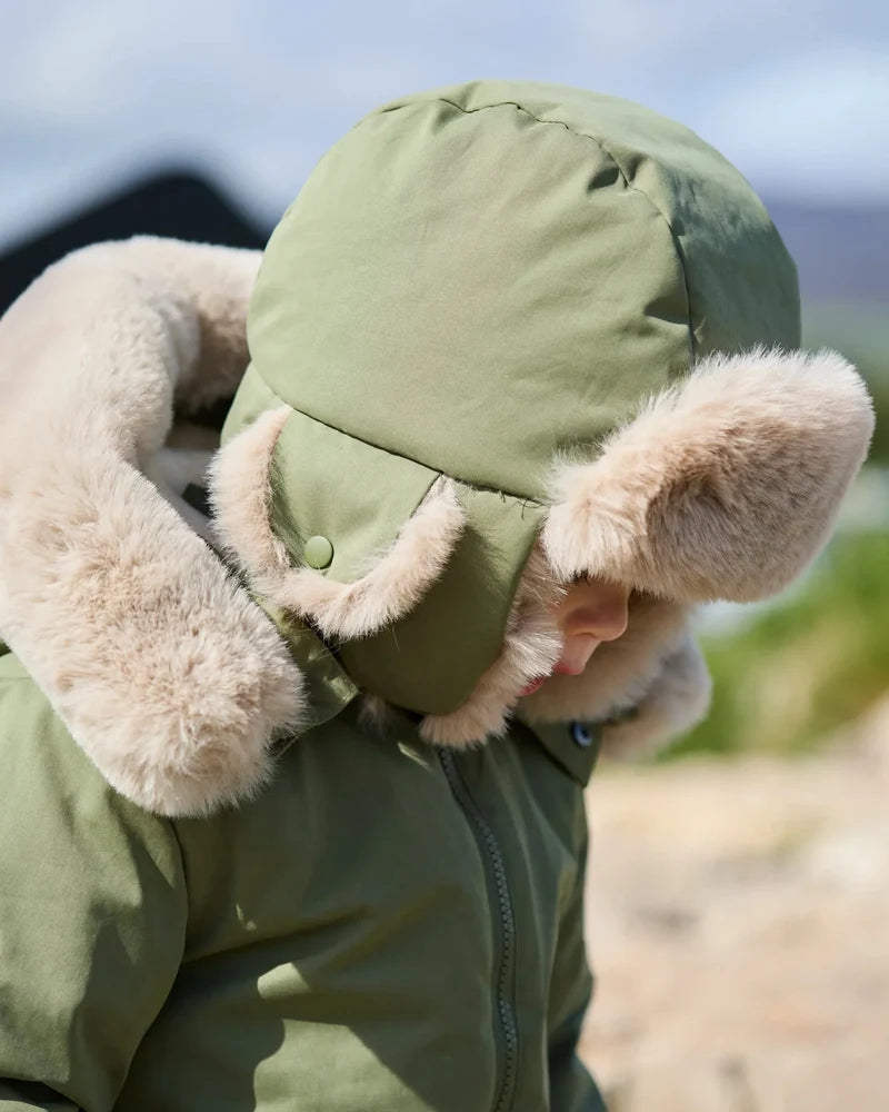 The Chapka Hat Helsinki Woodland Greige Faux Fur