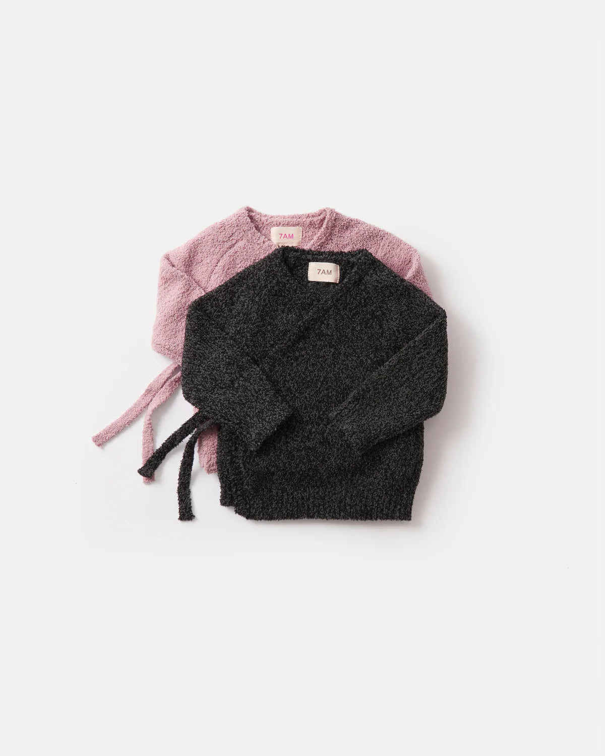 Fuzzy Wrap Top Ash Rose
