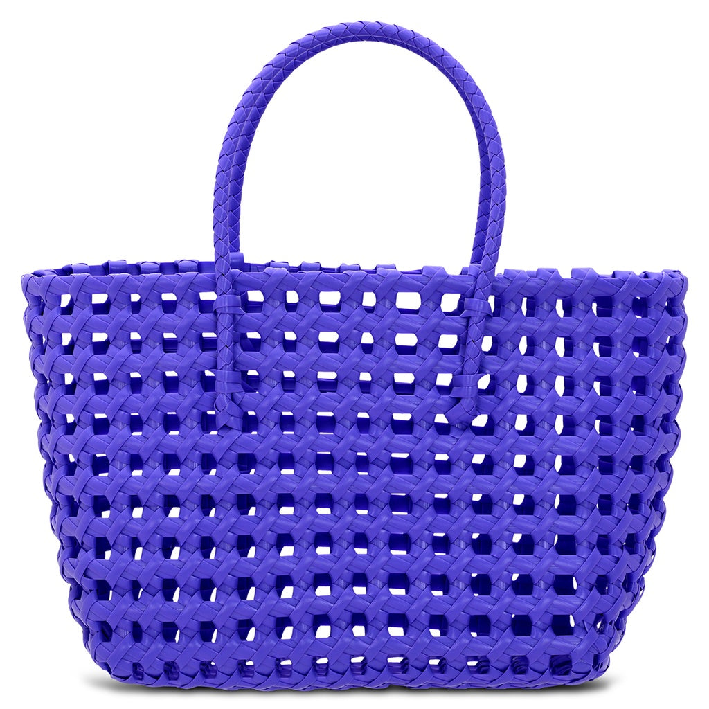 Purple Woven Tote Bag