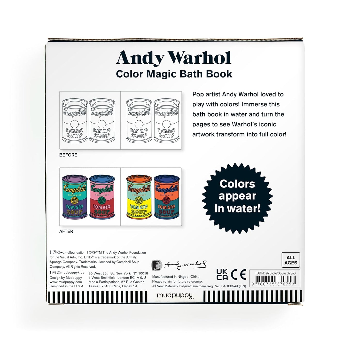 Andy Warhol Color Magic Bath Book