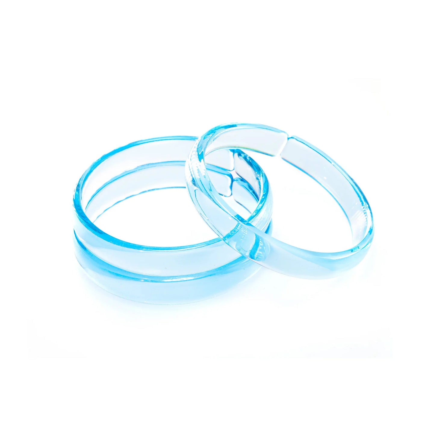 Clear Blue Bangles