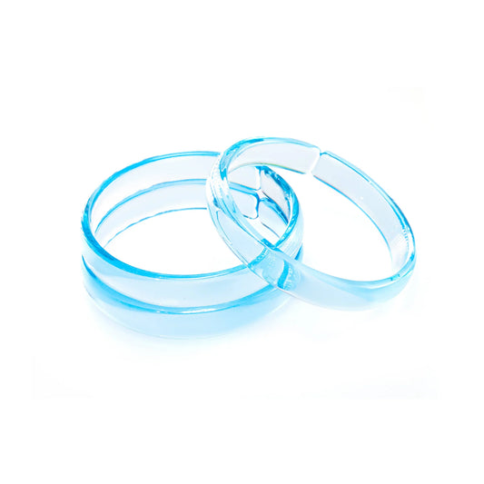 Clear Blue Bangles