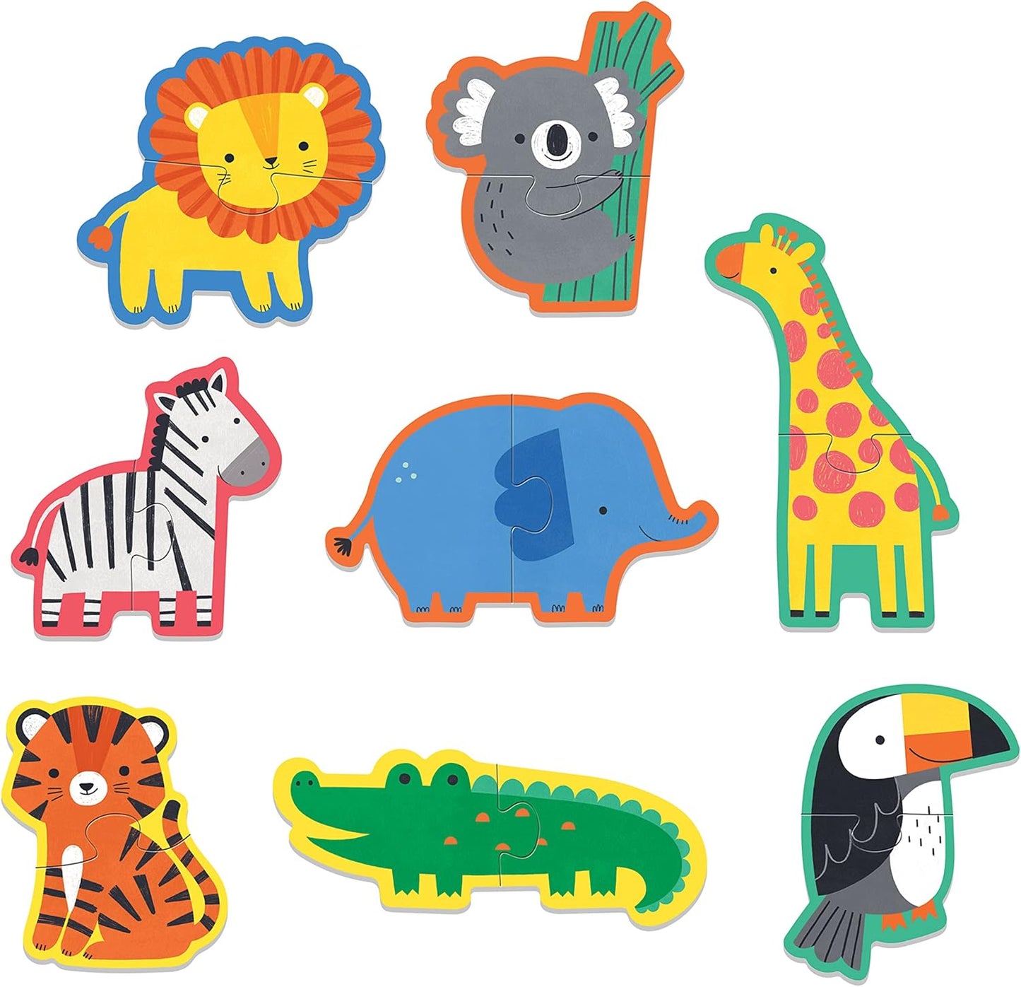 Happy Animals 2 Piece My First Puzzles