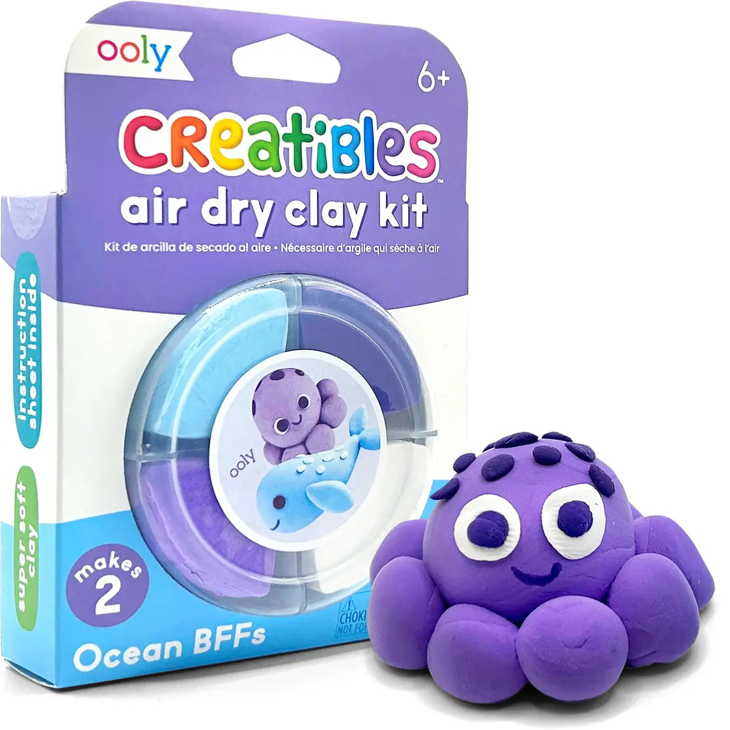 Creatibles D.I.Y. Air-Dry Clay Kit: Ocean Bffs (Set of 4)