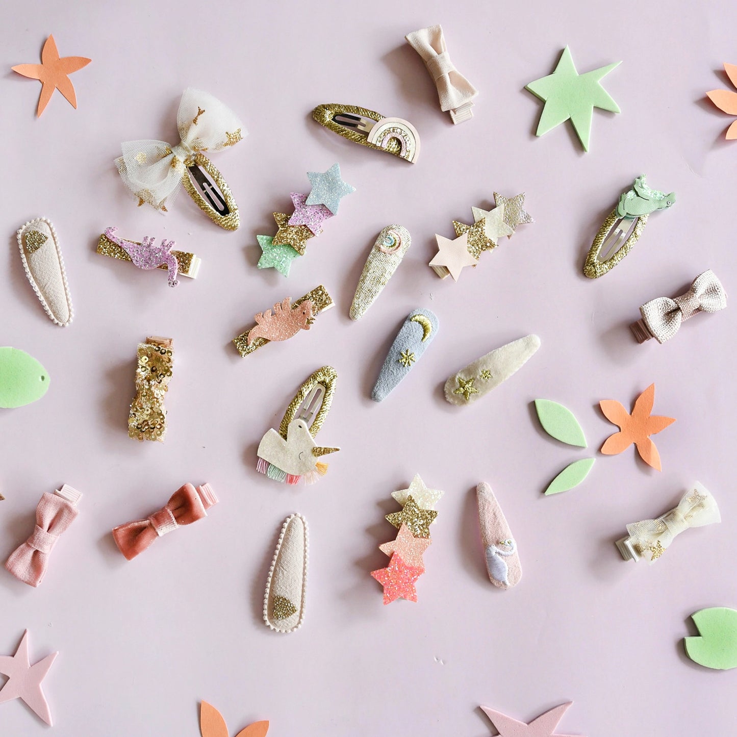 Glitter Dinosaur Bar Clips