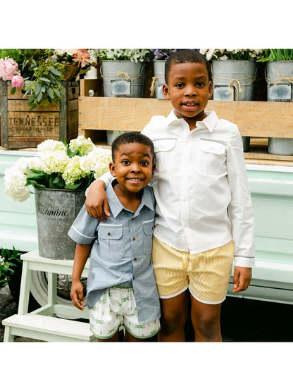 The Sea Short - Classic Stripe Sand