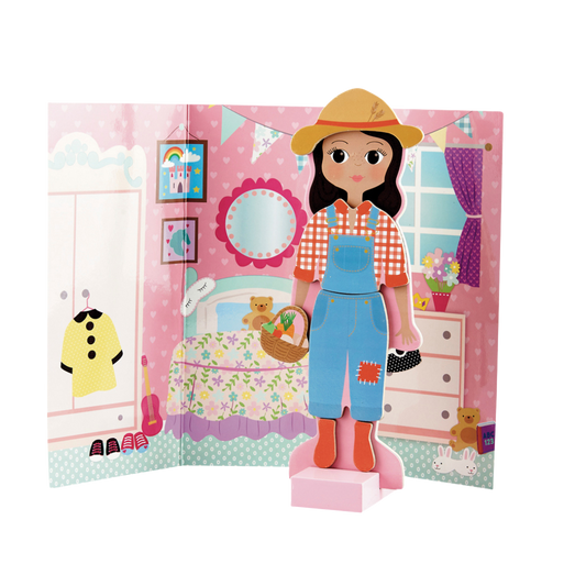 Wooden Magnetic Dress Up Doll - Sofia