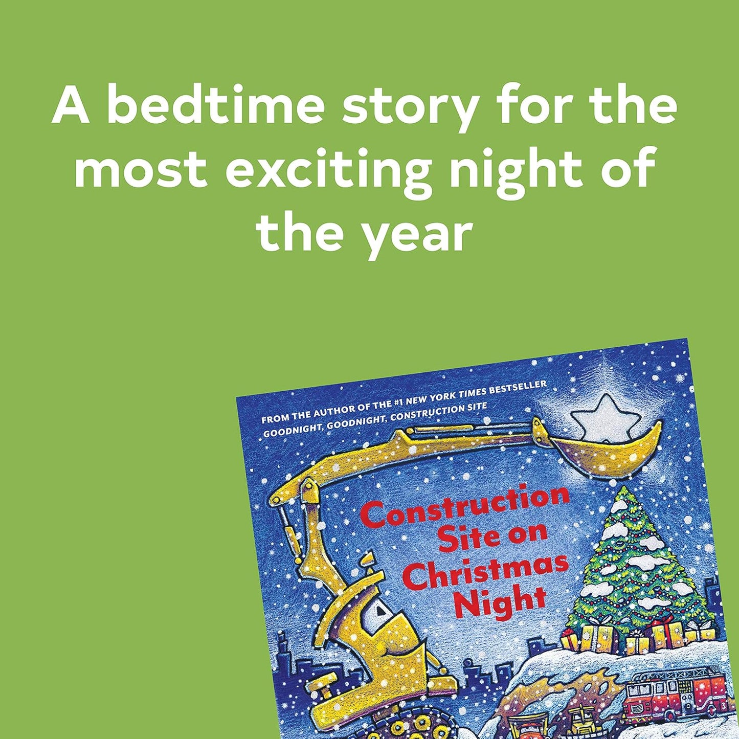 Construction Site on Christmas Night: (Christmas Book for Kids, Children's Book)