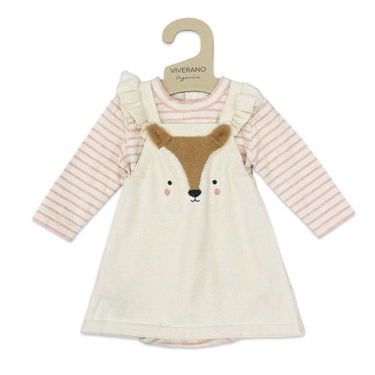 Furry Fox Knit Baby Tunic Dress Set