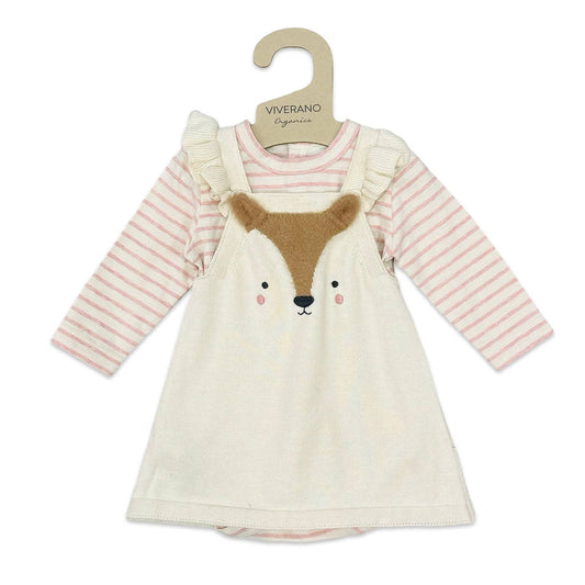 Furry Fox Knit Baby Tunic Dress Set