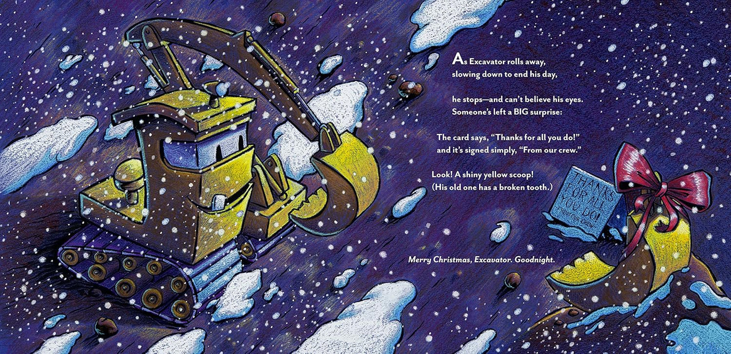 Construction Site on Christmas Night: (Christmas Book for Kids, Children's Book)