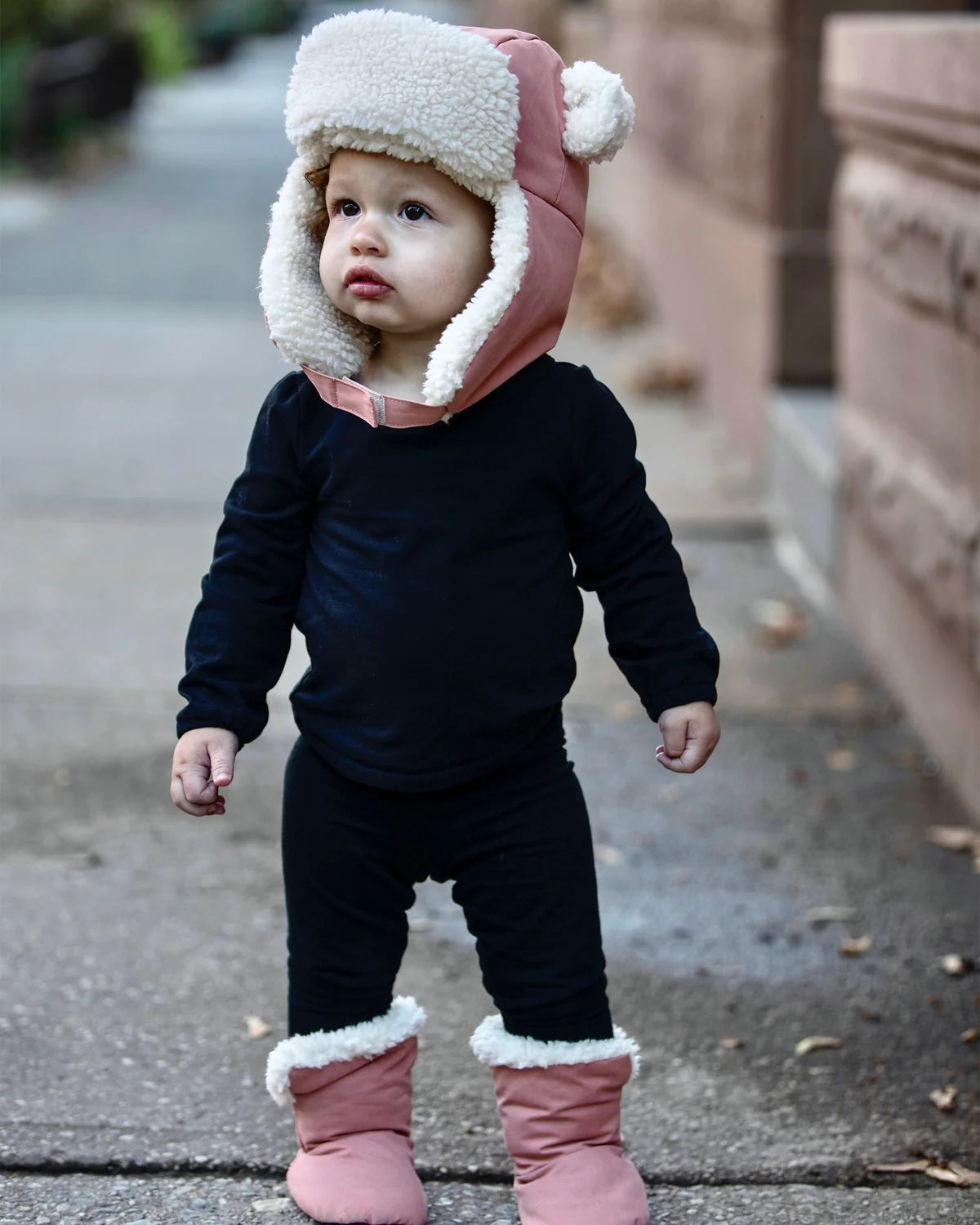 Benji Sherpa The Cub Hat Rose Dawn