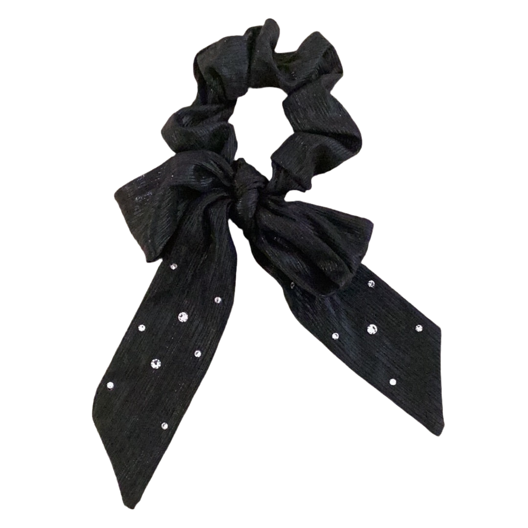 Black Metallic Scrunchie