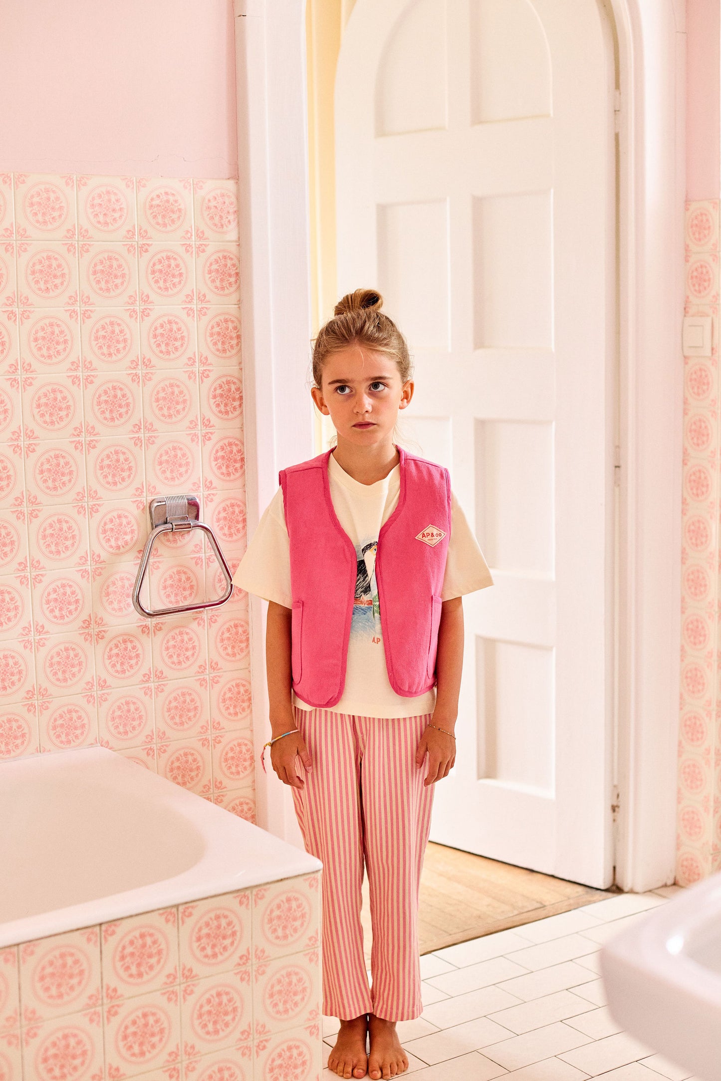 Baby Striped Pants Pink