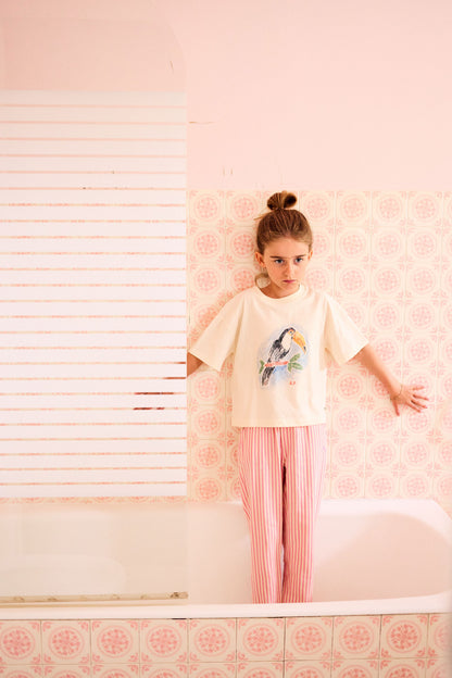 Baby Striped Pants Pink