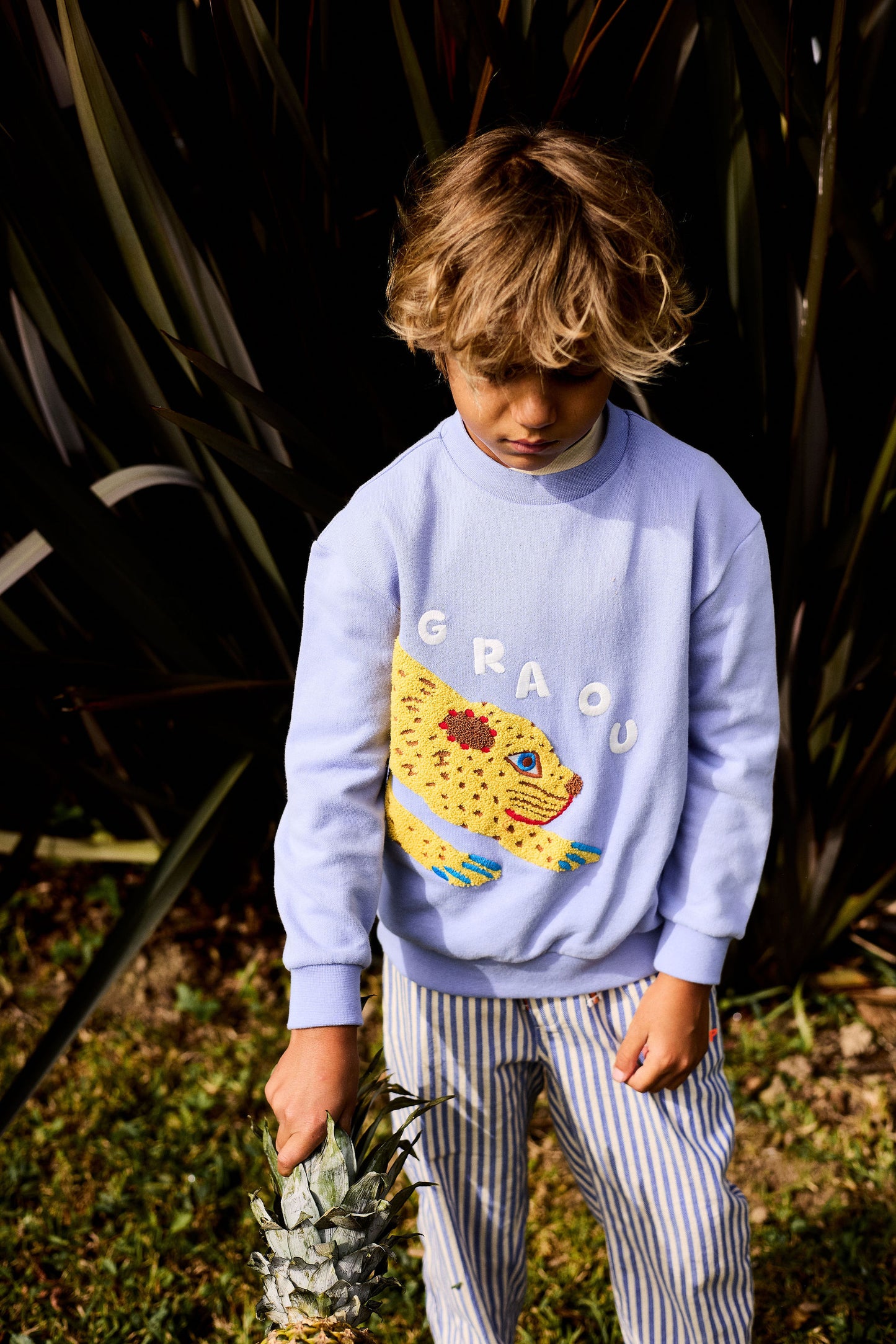 Baby Striped Pants Cobalt