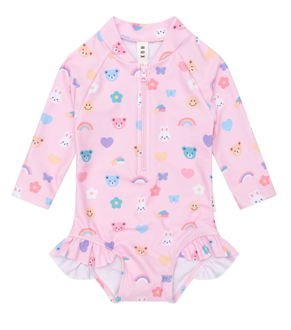 Hux Emoji Zip Swimsuit