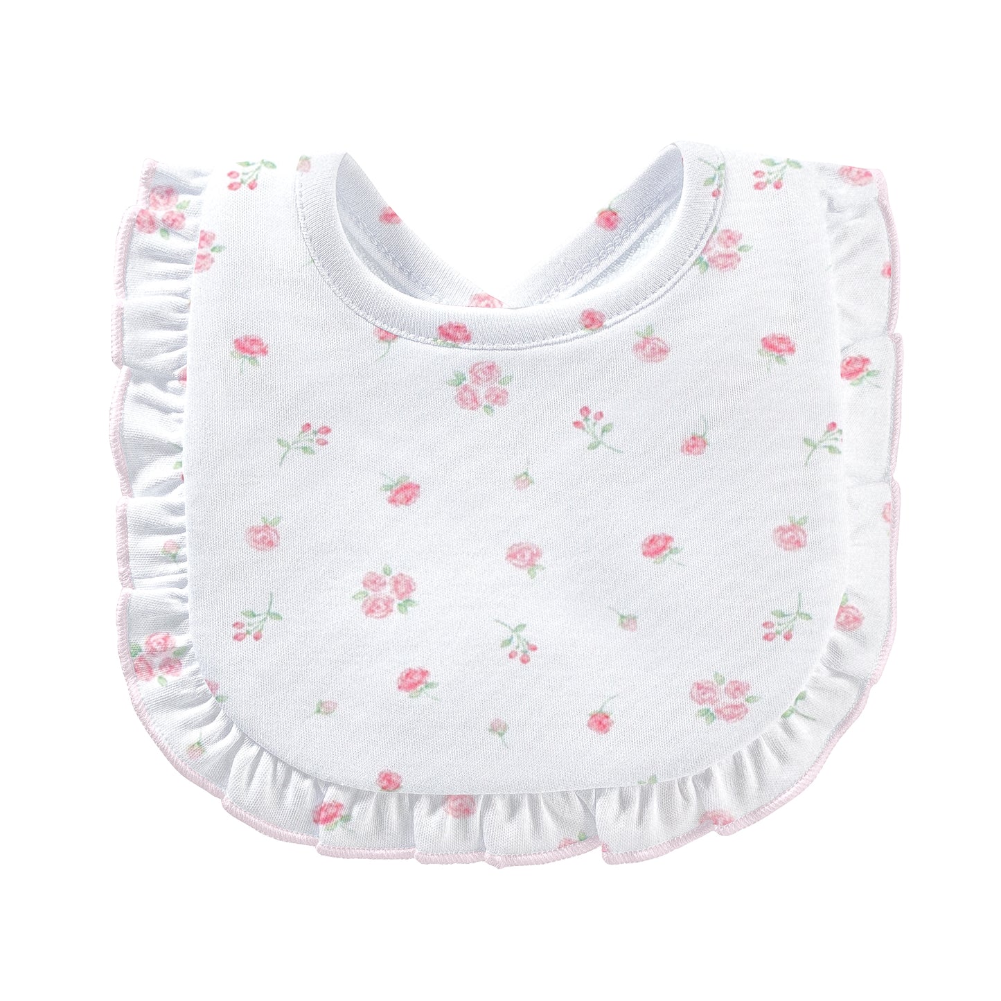 Tiny Rosebud Bib w/Ruffle
