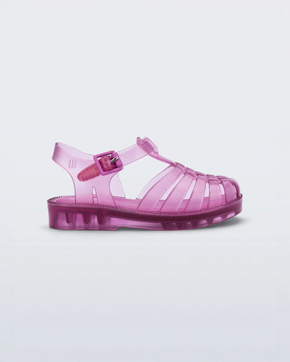 Mini Melissa Possession Jelly Sandal in Transparent Pink (Baby)