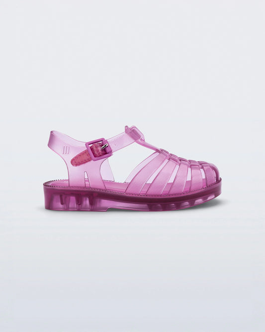 Mini Melissa Possession Jelly Sandal in Transparent Pink (Baby)