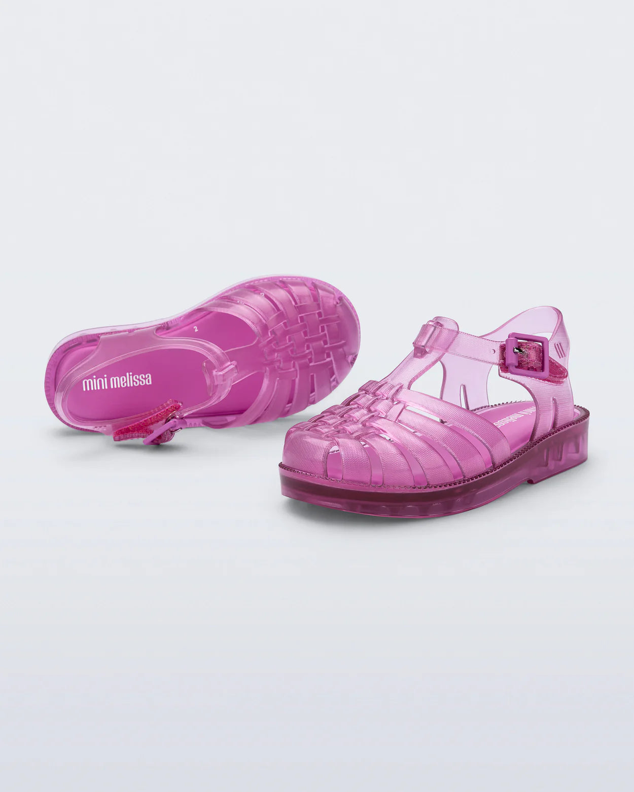Mini Melissa Possession Jelly Sandal in Transparent Pink (Baby)