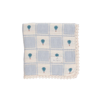 Balloon Blanket Blue Patchwork
