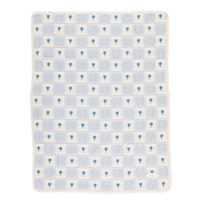 Balloon Blanket Blue Patchwork