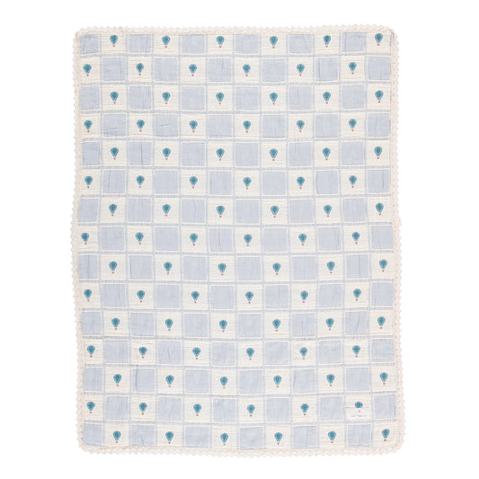Balloon Blanket Blue Patchwork