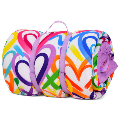 Corey Paige Hearts Sleeping Bag and Pillow Set