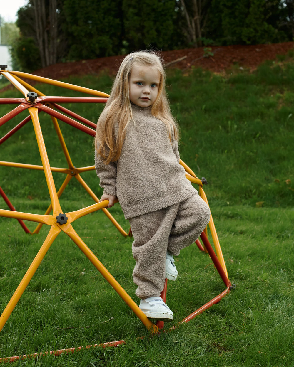 Fuzzy Boxy Lounge Pants - Taupe