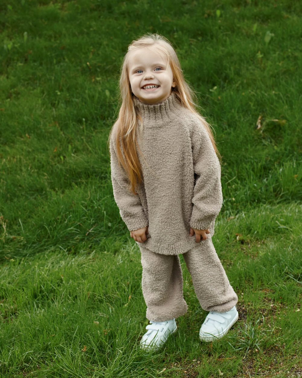 Fuzzy Boxy Lounge Pants - Taupe