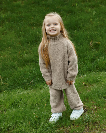 Fuzzy Boxy Lounge Pants - Taupe
