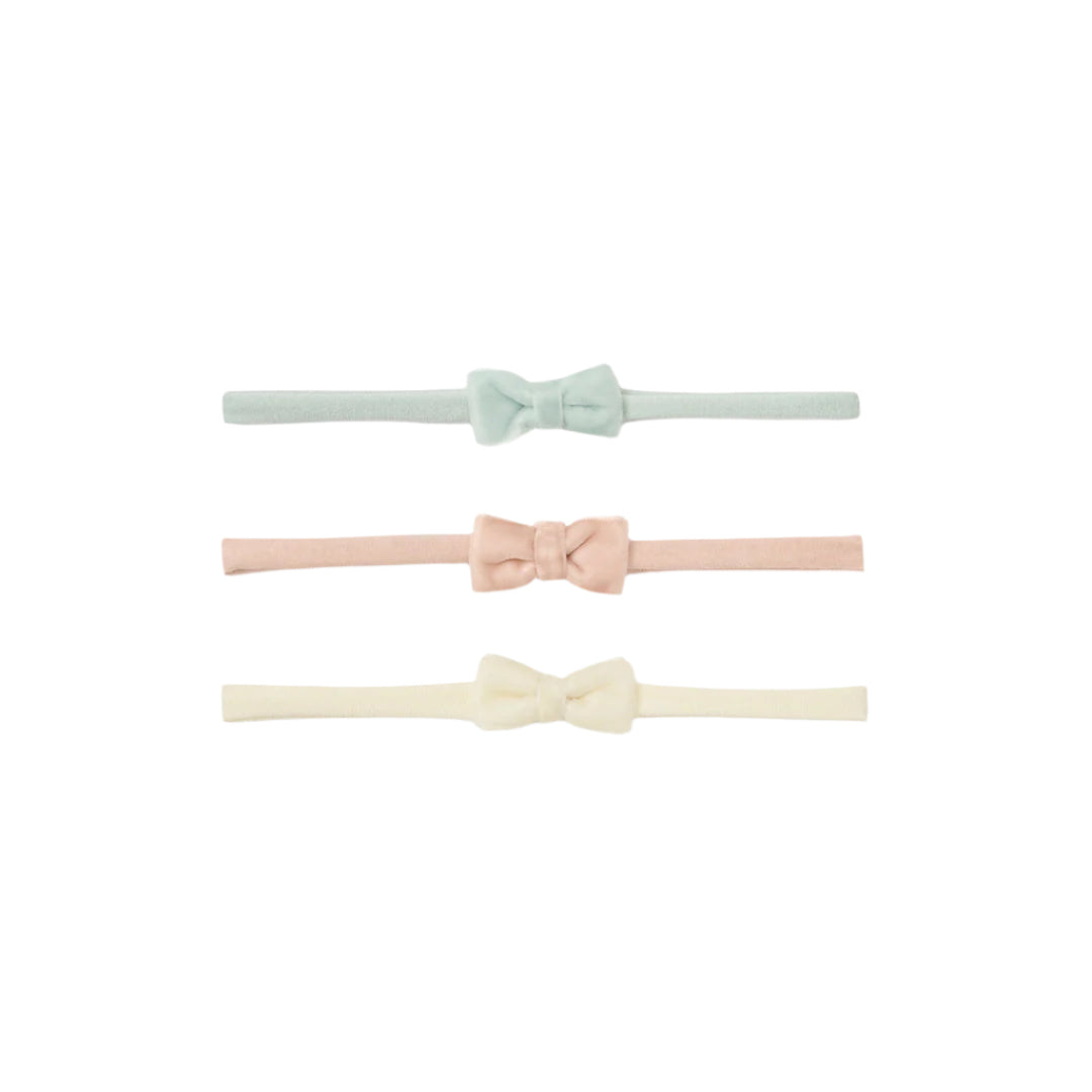 Headband Velvet Bows 3Pk