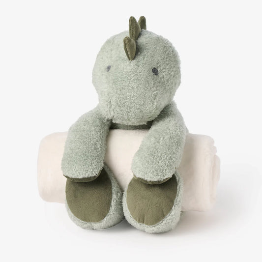 Dinosaur Bedtime Huggie Plush with Blanket