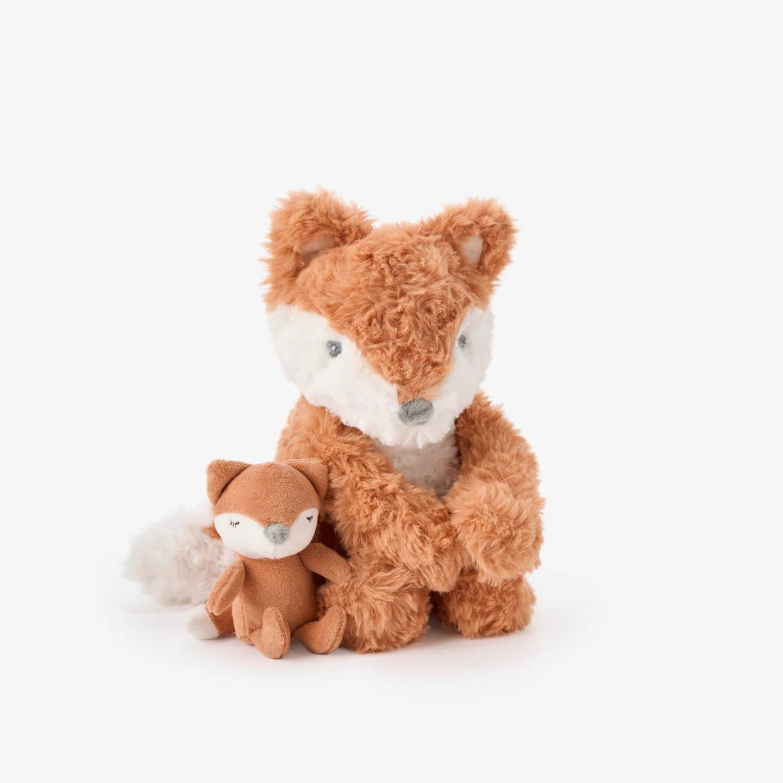 Mama and Baby Fox Plush Toy Set