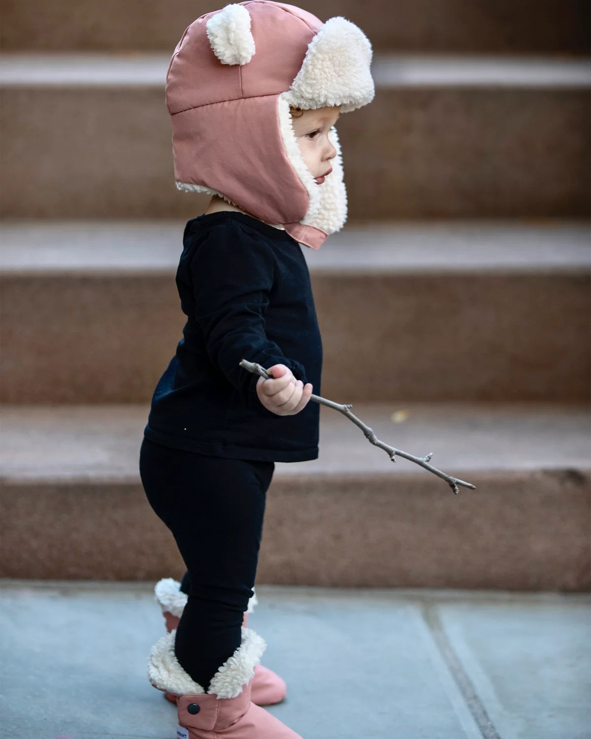 Benji Sherpa The Cub Hat Rose Dawn